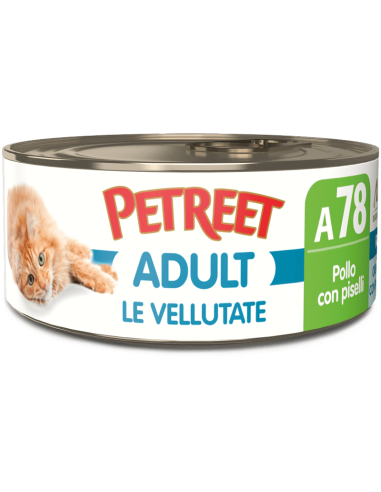 PETREET Vellutate Gatto Adulto Pollo con Piselli 70Gr - ronnypet.it