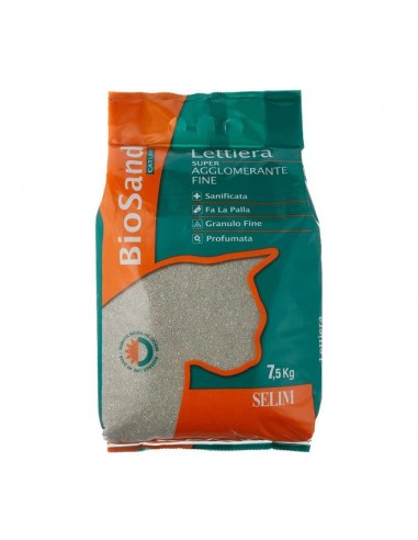 Lettiera Biosand Super Agglomerante Profumata Fine Per Gatto 7,5 kg - ronnypet.it