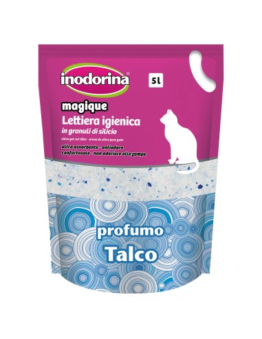 Lettiera Al Silicio Per Gatto Inodorina Profumo Talco 5L-www.ronnypet.it/shop