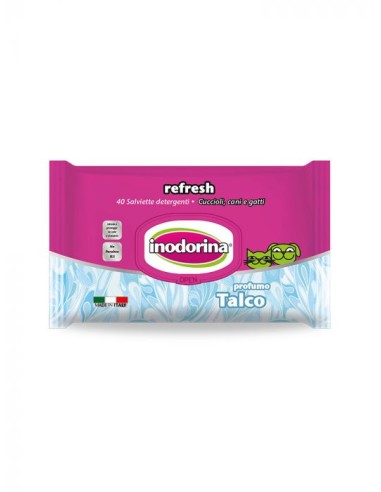 Inodorina Refresh 40 Salviette Detergenti Talco - ronnypet.it