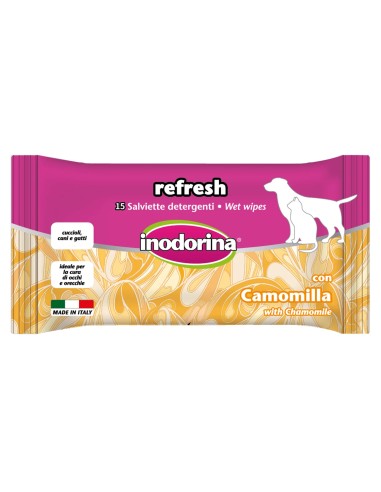 INODORINA REFRESH Salviette detergenti occhi e orecchie Con camomilla - ronnypet.it