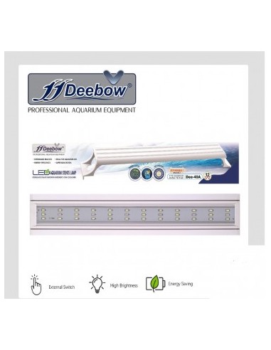 DEEBOW DEE-50A PLAFONIERA NERA LED PER ACQUARI (14W) (50CM-55CM) - ronnypet.it