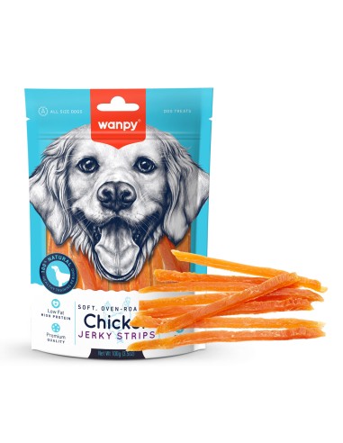 Strisce di pollo essiccato Wanpy - ronnypet.it