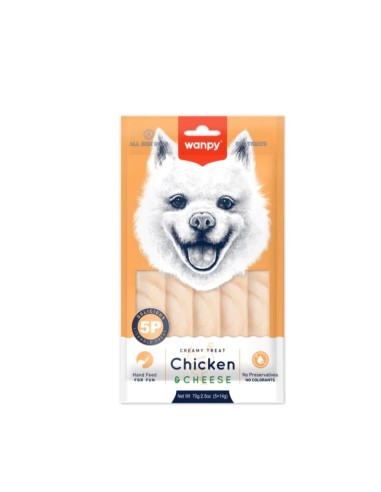 Wanpy Snack cremosi al pollo e formaggio per tutti i cani 70 gr-www.ronnypet.it/shop