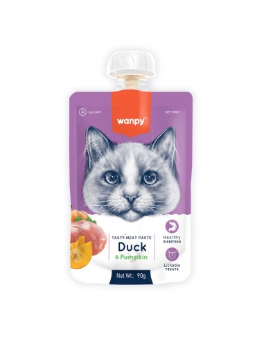 Wanpy Tasty Meat Paste Duck and Pumpkin for Cats 90g - ronnypet.it