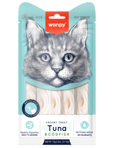 Wanpy Creamy Treat Tuna & Codfish 70g - ronnypet.it