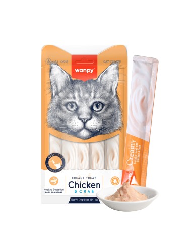 Wanpy Creamy Treat Chicken & Crab 70g - ronnypet.it