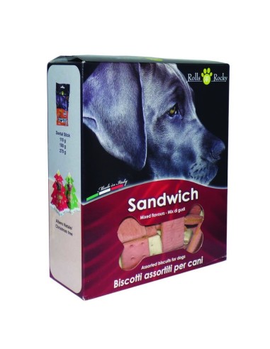 Rolls Rocky Biscotti per Cani SANDWICH 300Gr - ronnypet.it