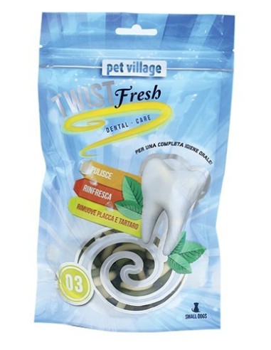 Pet Village Twist Fresh 3 Dental Care Snack Igiene Orale 100Gr - ronnypet.it