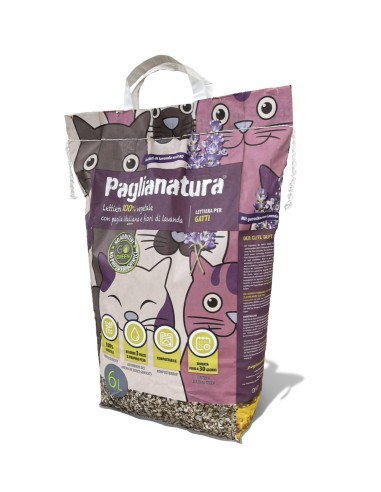 Lettiera Paglianatura Naturale in paglia pellettata Alla Lavanda Per Gatto 3kg - ronnypet.it