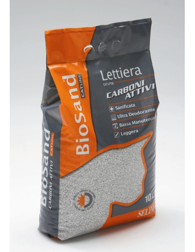 Lettiera Biosand Carboni Attivi Per Gatto da 10 kg - ronnypet.it