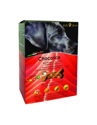 Rolls Rocky Biscotti per Cani CHOCORICE 300Gr - ronnypet.it