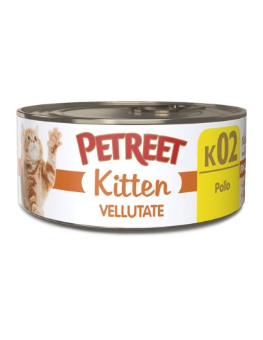 PETREET Vellutate kitten Pollo Per Gatti Cuccioli 60 gr - ronnypet.it